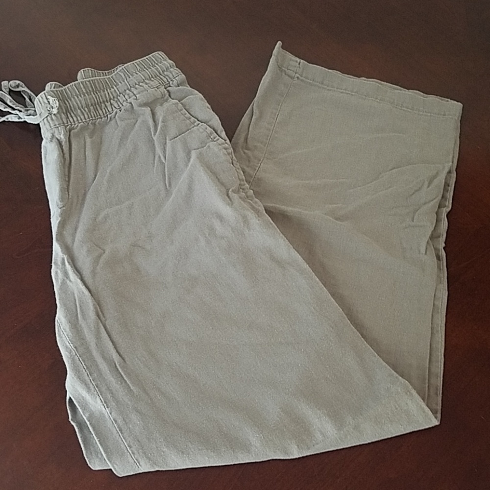 Gray linen pants